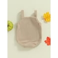 thumbnail image 4 of Newborn Baby Girls Boys Halloween Outfits Sleeveless Corduroy Pumpkin Face Overalls Rompers Button Jumpsuit Fall Clothes, 4 of 8