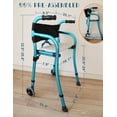 thumbnail image 4 of Lightweight Rollator Walkers for Seniors with Seat, Folding Rolling Walker with Seat for Elderly, Height Adjustable, Water-Resistant Cushion, Indoor Outdoor Use, Storage Bag Included, 4 of 8