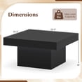 thumbnail image 3 of Gymax LED Coffee Table w/Adjustable Light Colors Speed & Brightness Remote Control Black, 3 of 10