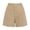 Khaki, variant on Dressy 2026 Summer Shorts For Women Elastic High Waisted Wide Leg Business Casual Work Shorts With Pockets Office Professional Pants