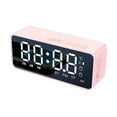 thumbnail image 2 of Latrodar Digital Clock With Bluetooth Speaker Alarm Clock Eco-Friendly Material luetooth V5.0 TFCard Pink 5.12x2.72 Inch Home Stuff, 2 of 5