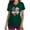 #320-Army Green, variant on Womens Scrub Tops, V Neck Short Sleeve with Pocket, St. Patrick's Day Print Loose Fit, Suitable for Medical Work Daily Wear