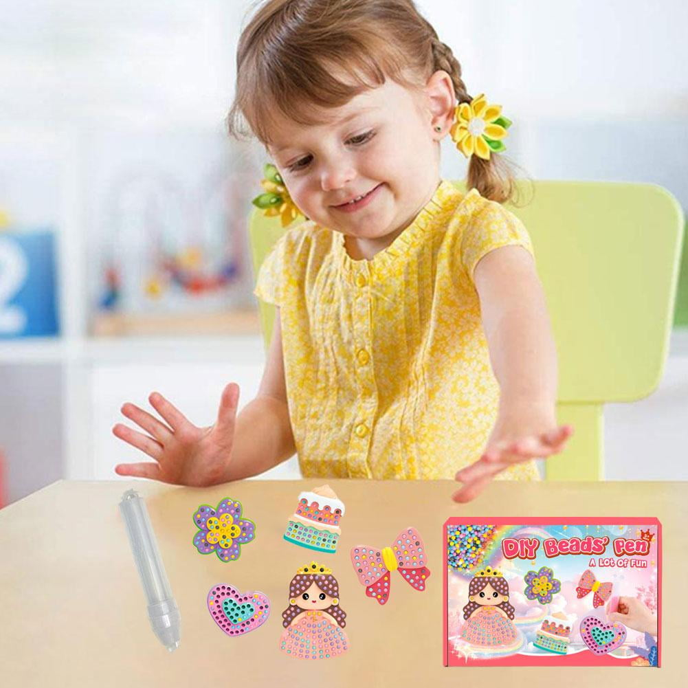 DIY Bead Painting Kit, Enhances Fine Motor Skills & Creativity, Fun Educational Craft for Kids