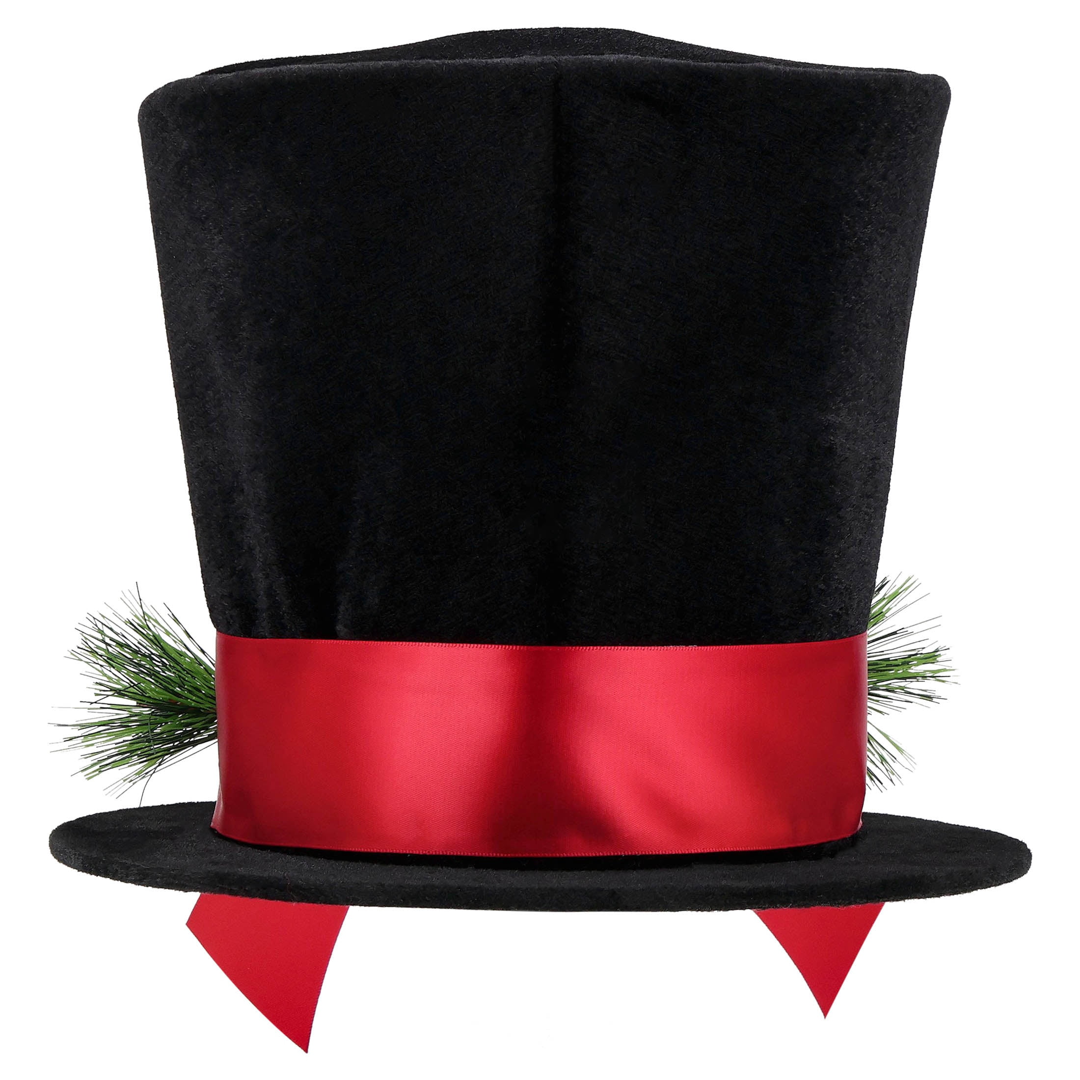 Top Hat Christmas Decoration, Black and Red, 7.5", by Holiday Time
