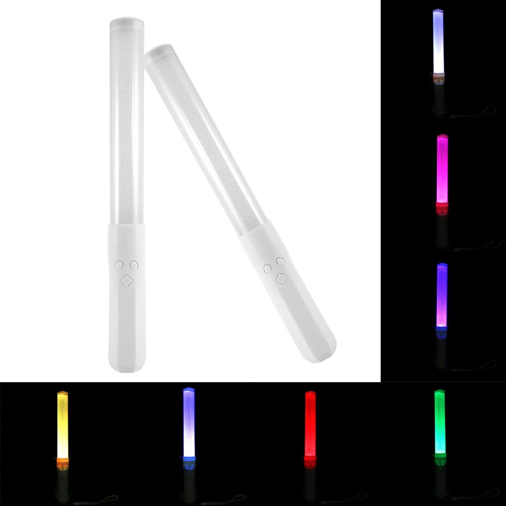 Light Stick, Tebru LED Concert Light Stick Glow Wand Reusable Portable 15 Colors Adjustable