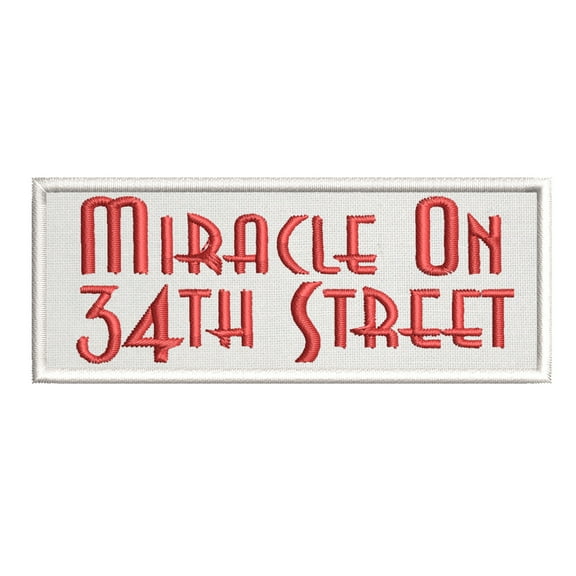 Miracle On 34th Street Embroidered DIY Iron on or Sew-on Decorative Patch Badge Emblem Appliques Holiday Stocking Christmas Series