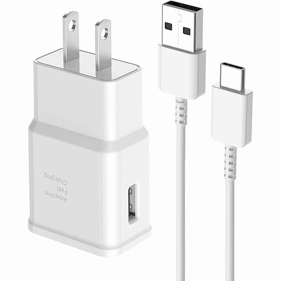 can Fast Charger for Samsung Type C Fast Charging Cable Cord with Android Phone USB Wall Charger Block for Samsung