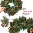 thumbnail image 2 of 1PC Christmas Artificial Red Berry Pine Branches, Long Faux Pine Stem with Pinecones, for Xmas Tree Wreath DIY Craft Floral Arrangement Holiday Season Decor, 2 of 9