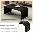 thumbnail image 3 of Art Coffee Table In Antique Black - For Dining Room & Fir Elegant Groove Details Stylish Appearance With Curved Design (antique Black) Living Veneer Exquisite Look, 3 of 6