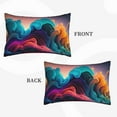 thumbnail image 2 of Sikiie Colorful Surreal Landscape Print Plush Pillow Cover, Wrinkle-proof and Stain-resistant Pillow Protector without Pillow Core, Home Decoration-14"x20", 2 of 6
