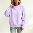 thumbnail image 5 of Womens Oversized Sweatshirts Basic Solid Tops Fall Winter Clothes Crewneck Outfits Pullover, 270, 5 of 6