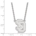 thumbnail image 3 of 10k White Gold Logoart University Of South Dakota Large Pendant Necklace, 3 of 5
