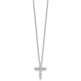 thumbnail image 2 of Primal Gold 14 Karat White Gold Diamond Cross 18-inch Necklace, 2 of 3