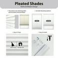 thumbnail image 4 of Regal Living Cordless Light Filtering Polyester Pleated Shades, White - 23.5 in. W x 72 in. L, 4 of 7