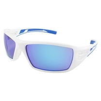 METEL M30 Safety Glasses White Frame Blue Mirror Lenses ANSI Z87.1