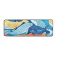 thumbnail image 2 of OREZI Hallway Runner Rug 2' X 6' Various Colors Whales Area Rug Non-Slip Entryway Carpet Soft Washable Door Mat Kitchen Bedroom Living Room, 2 of 7