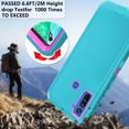 thumbnail image 4 of Asuwish Compatible with Motorola Moto G8/G Fast 2020 Phone Case Hybrid Rugged Shockproof Hard Protective Drop Proof Full Body Heavy Duty Mobile Cell Cover for MotoG8 8 8G XT2045-3 Women Men Green, 4 of 8
