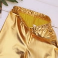 thumbnail image 6 of CHICTRY Girls 2Pcs Long Sleeve Dance Outfit Shiny Sequins Cutout Crop Top with Metallic Leggings for Dance Performance Gold 6, 6 of 7