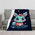 thumbnail image 2 of Cozy Flannel Blanket with Adorable Cartoon Character Design - Soft Warm Perfect for Sofa Travel Bed and Chair, 2 of 7