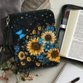 thumbnail image 4 of FOR U DESIGNS Galaxy Sunflower Bible Cover for Women Butterfly Leather Personalized Book Organizer Bag Size 2XL Reusable Bible Case with Bookmark for Girls for Bible Study Religious, 4 of 7