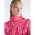 thumbnail image 4 of Free Assembly Women's Cable Knit Mock Neck Sweater, Midweight, Sizes XS-XXL, 4 of 5