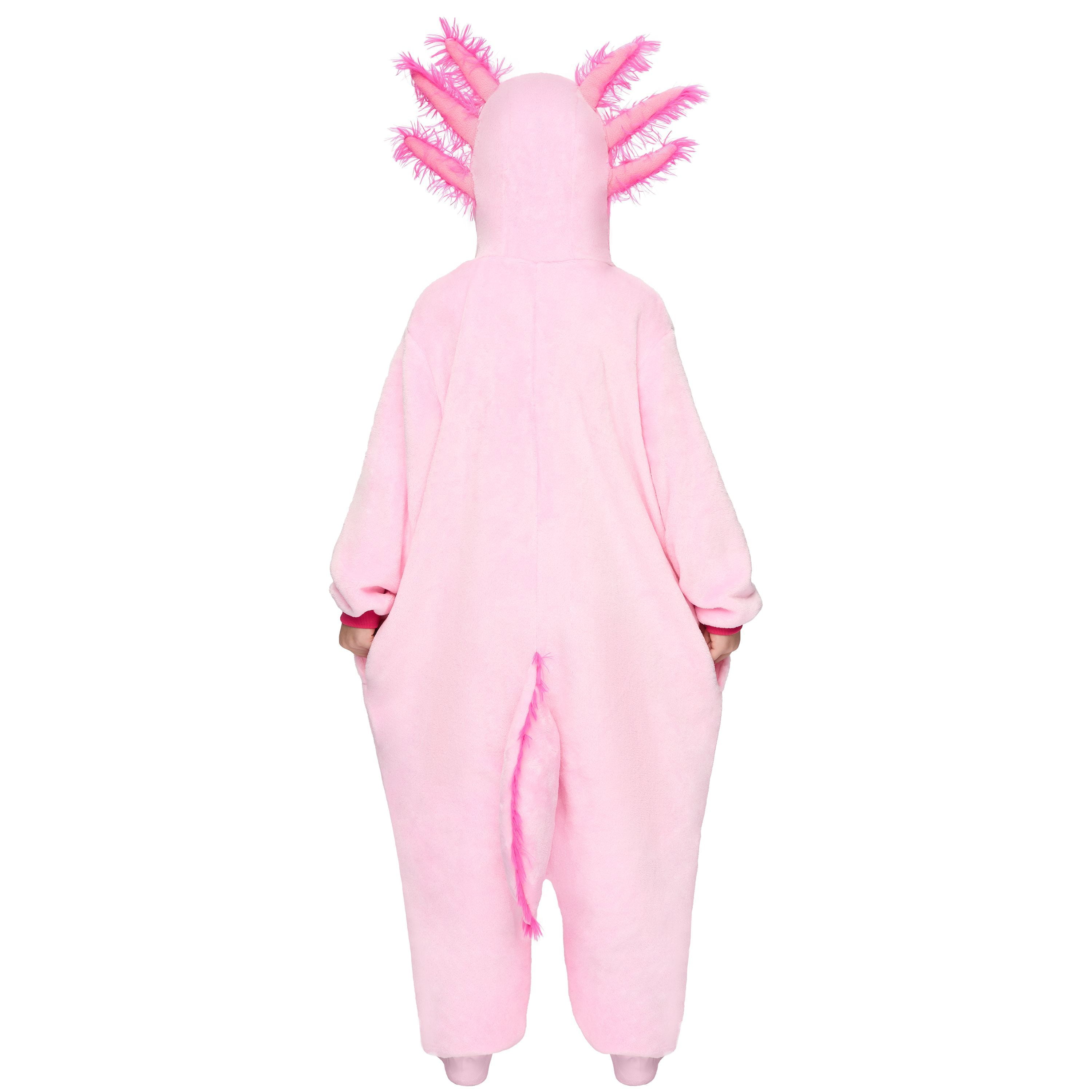 Halloween Axolotl Onesie Für Kinder – Plüsch Overall Mit Kapuze, 4-12 Jahre