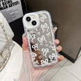 thumbnail image 3 of Compatible with iPhone 15 Case Cute Love Heart Bow Plating Mirror for Women Girls.Soft TPU Anti-Bump Protective Cover  for iPhone 15 Case, 3 of 7