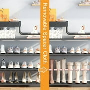 5-Tier Free Standing Shoe Rack, 30.9 Inches Shoe Shelf, Entryway Shoe Organizer Storage Cabinet, Black