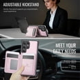 thumbnail image 6 of JEEHOOD Case For Samsung Galaxy S24 Ultra 5G, RFID Blocking, PU Leather,Compatible With MagSafe Detachable 2 In 1 Wallet With Built-in Push Card Holder,Kickstand Magnetic Protective Cover,Pink, 6 of 7