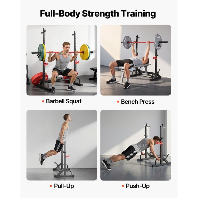 KFFKFF Adjustable Power Cage Squat Rack, 550lb Capacity photo 3