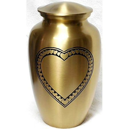 Cremation Urn - Large Heart Funeral Urn for Human Ashes - Burial urn ...