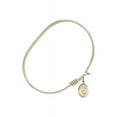 thumbnail image 2 of 6 1/4 inch Oval Eye Hook Bangle Bracelet w/ St. Scholastica in Gold-Filled, 2 of 3