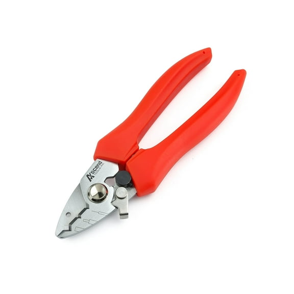 Three Hole Fiber Optic Stripper for Fiber Cable Preparation, Strips Jacket, Buffer and Cladding from Fiber Core