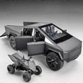 thumbnail image 2 of 1:32 Tesla Cybertruck Off Road Vehicle Die Cast Model Car Sound & Light Beach Motorcycle Hobby Collectible Birthday Gift For Boy, 2 of 4