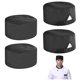 thumbnail image 1 of (Negro) 4 PCS Gorro de cocina ajustable Gorro de malla transpirable con tapa de calavera Gorro de panadero profesional Gorro de chef con parte superior plana Gorro de cocina unisex para mujeres Homb, 1 of 5