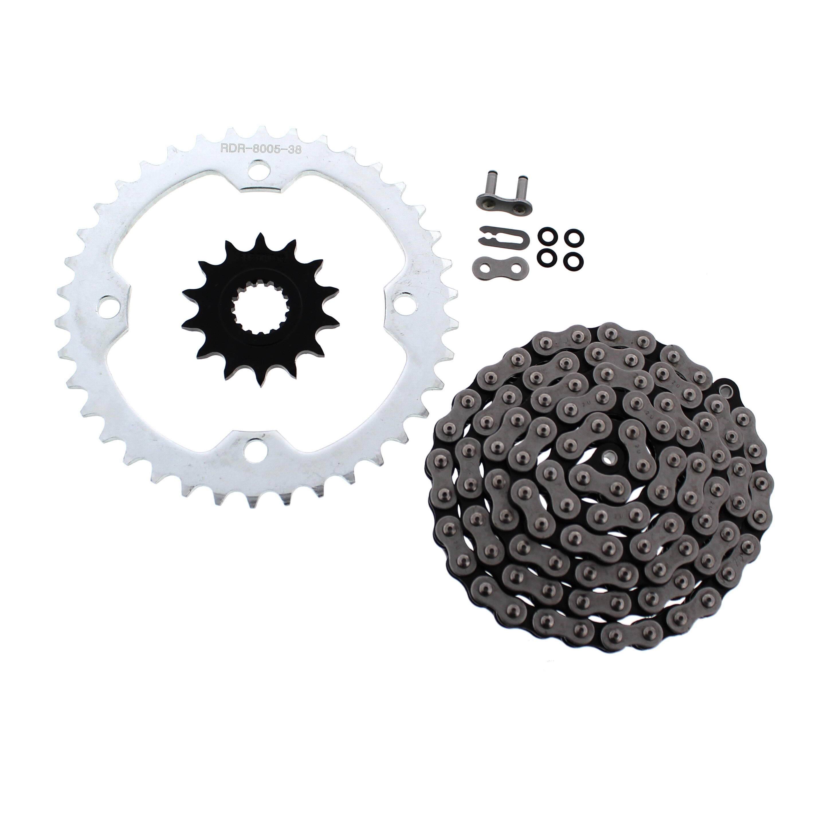 CZ 98L ATV X Ring Chain and Silver Sprocket 14/38 2009 Yamaha Raptor