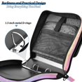 thumbnail image 5 of Water-Resistant 3-Ring Binder Organizer with Multiple Pockets Zipper Binder Bag for Office Pastel Rainbow Tie-dye, 5 of 8