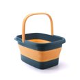 thumbnail image 2 of Toystoory Lavabo para baño de pies, almacenamiento plegable, bañera para remojo de masaje, lavabo de gran capacidad, Cubo de viaje portátil con asa Juegos de accesorios de baño Azul oscuro Toystoory HA070129-01, 2 of 6