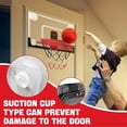 thumbnail image 4 of RUNBOW Indoor Mini Basketball Hoops Backboard with Powerful Suction Cups,Wall Mounted Door Basketball Hoops,Toys with Balls Gifts for Kids Boys Teens (43x30CM Black-White with Scorer), 4 of 7