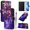 Purple Butterfly, variant on TECH CIRCLE for Samsung Galaxy A05 Case 6.7" (2023 Release), Cute Cartoon Flip Wallet Case with Lanyard, Built-in Card Slots & Stand Function, Portable Lightweight Slim Folio Cover, Red Hearts