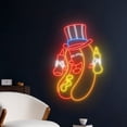 thumbnail image 2 of Handmadetneonsign Hotdog 4th Of July Neon Sign, Hotdog USA Celebrate Art Decor, Independence Day Wall Decor, 2 of 5