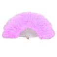 thumbnail image 1 of Feather Fan Foldable Handheld Festival Decoration Square Dance Retro Style Show Down Colorful Fan, 1 of 5
