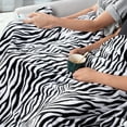 thumbnail image 6 of Flannel Fleece Throw Blanket for Couch, Zebra Blanket Black and White for Adult, Lightweight Warm Cozy Soft Blanket for Bed Sofa 260GSM, Suitable for All Seasons (Black Zebra,50x60inches), 6 of 6