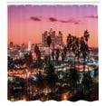 thumbnail image 3 of Ambesonne United States Shower Curtain, Los Angeles Palms, 69"Wx75"L, Multicolor, 3 of 3