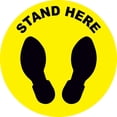 thumbnail image 3 of Stand Here Sign N 6'' Round Vinyl Adhesive, 3 of 4