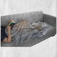 thumbnail image 6 of Winter Soft Flannel Fleece Blanket, Snowy Leafless Trees and Benches in the City Park Sunset Woodland Outdoors, Cozy Plush for Indoor and Outdoor Use, 70" x 90", Umber White Orange, by Ambesonne, 6 of 6