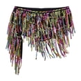 thumbnail image 2 of Womens Belly Dance Skirt Sparkly Sequin Fringe Belly Dancing Skirt Latin Dance Hula Hip Scarf Sequin Tassel Skirts, 2 of 4