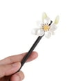 thumbnail image 5 of Unique Bargains 1 Pc Hair Chopstick Classic Flower Leaves Hair Hairpin Black White, 5 of 5