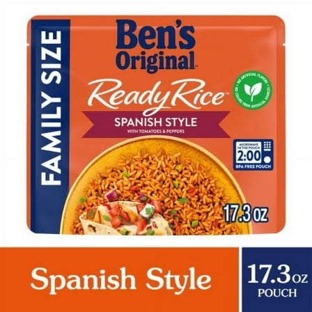 Pack of 2 - Ben's Original Ready Rice Family Size Spanish Style Rice 17.3 oz