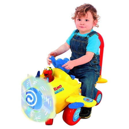Kiddieland Sesame Street Elmo's Plane Light and Sound Activity Ride-On